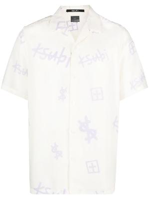 Ksubi - White Kash Box Logo Print Short Sleeve Shirt