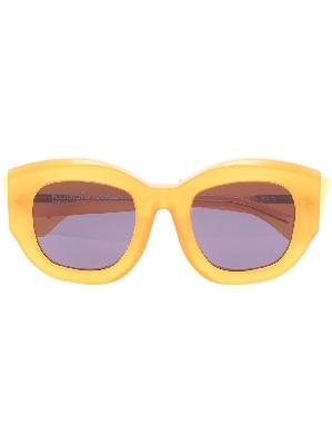 Kuboraum - Orange B2 Oversized Square Sunglasses