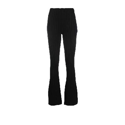 Kwaidan Editions - Black ‘70s Ribbed Knit Flared Trousers
