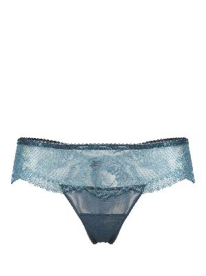 La Perla - Blue Brigitta Lace Thong