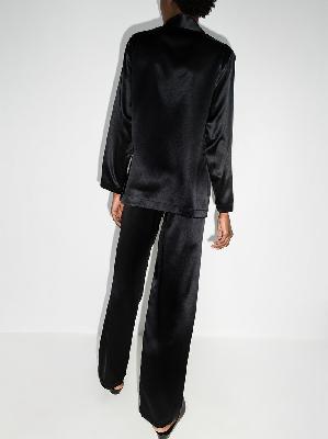 La Perla - Black Button-Up Silk Pyjamas