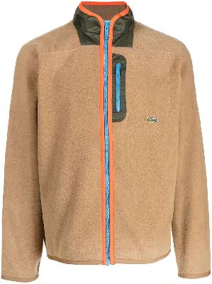 Lacoste - Brown Polar Fleece Zip Sweatshirt