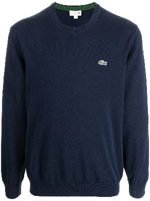 Lacoste - Blue Logo Embroidered Sweatshirt