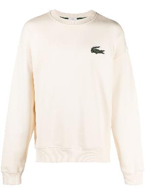 Lacoste - White Logo-Patch Cotton Sweatshirt
