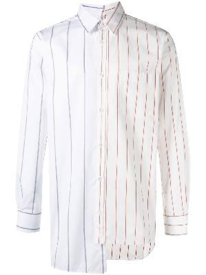 Lanvin - White Two-Tone Pinstripe Shirt