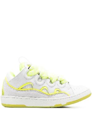 Lanvin - White Curb Leather Sneakers