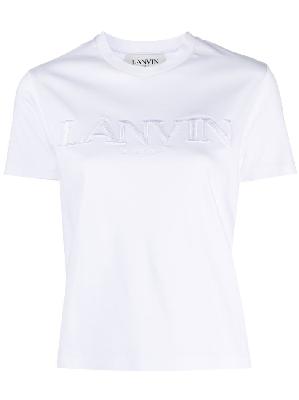 Lanvin - White Logo Embroidered T-Shirt