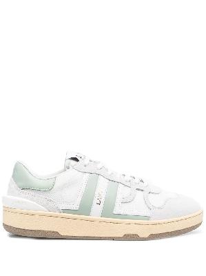 Lanvin - White Clay Low Top Leather Sneakers