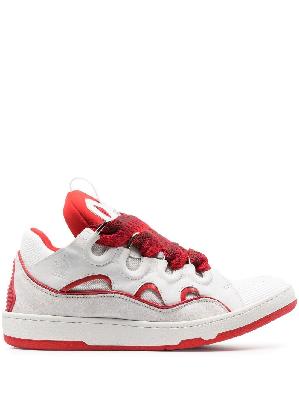 Lanvin - Red Curb Low-Top Sneakers