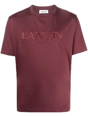 Lanvin - Red Logo Embroidered T-Shirt