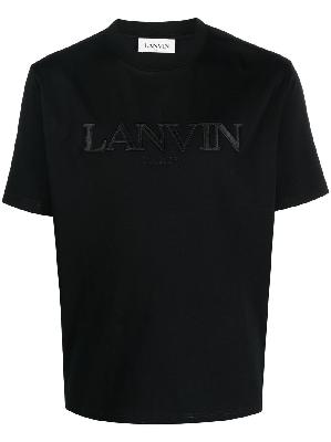 Lanvin - Black Logo Embroidered T-Shirt