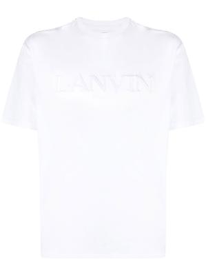 Lanvin - White Logo Embroidered Cotton T-Shirt