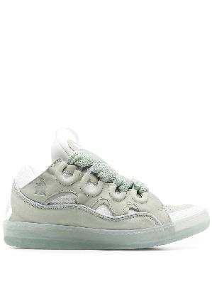 Lanvin - Green Curb Leather Sneakers