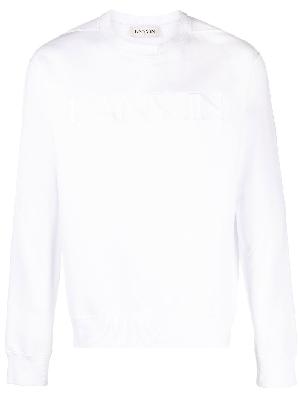 Lanvin - White Logo Embroidered Cotton Sweatshirt