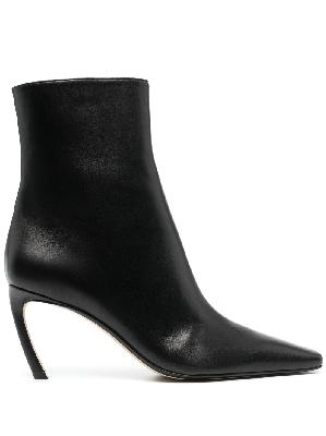 Lanvin - Black Swing 80 Leather Ankle Boots
