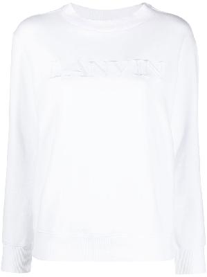 Lanvin - White Logo Patch Crew Neck Sweatshirt