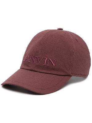 Lanvin - Red Cotton Logo Embroidered Cap