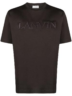Lanvin - Black Logo Embroidered Cotton T-Shirt