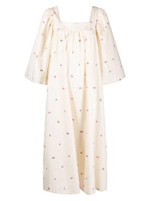 LE PETIT TROU - White Geenah Embroidered Cotton Nightdress