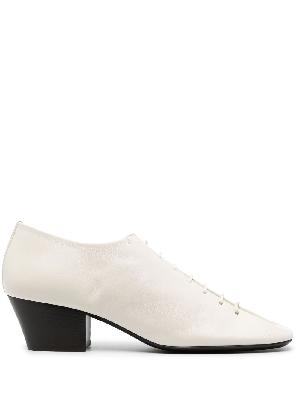 Lemaire - White Lace-Up Leather Derby Shoes