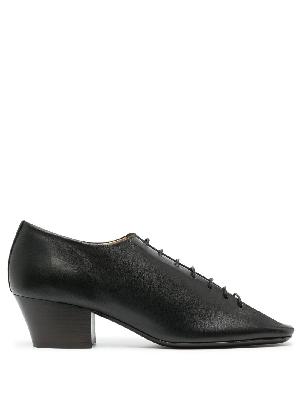 Lemaire - Black Lace-Up Leather Derby Shoes