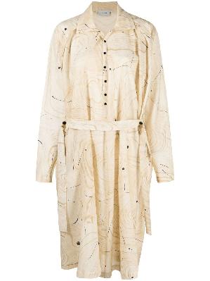 Lemaire - Neutral Printed Wool Shirt Dress