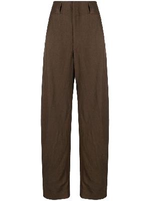 Lemaire - Brown Curved Wide-Leg Trousers