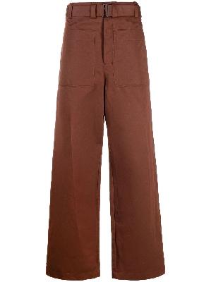Lemaire - Brown Belted Wide-Leg Trousers