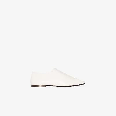 Lemaire - White Leather Lace-Up Derby Shoes