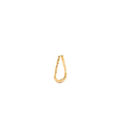 LOEWE - Gold-Plated Nappa Twist Large Hoop Earrings