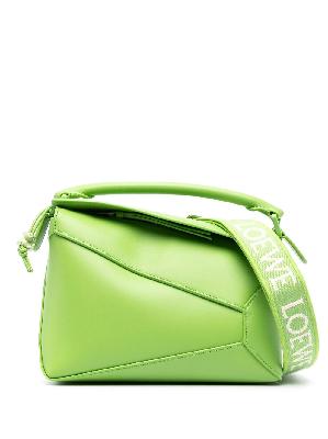 LOEWE - Green Puzzle Edge Small Leather Cross Body Bag
