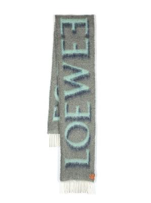 LOEWE - Grey Logo Scarf