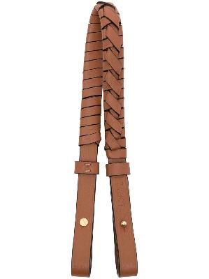 LOEWE - Brown Braided Leather Bag Strap