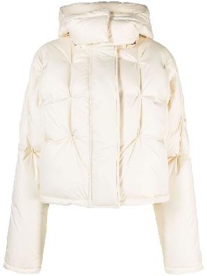 LOEWE - Neutral Cropped Puffer Jacket