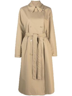 LOEWE - Neutral Double-Breasted Trench Coat