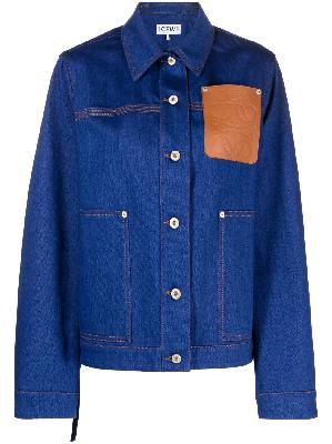 LOEWE - Blue Logo Patch Workwear Denim Jacket