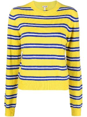 LOEWE - Yellow Striped Stretch Wool Sweater