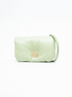 LOEWE - Green Goya Mini Puffer Leather Cross Body Bag
