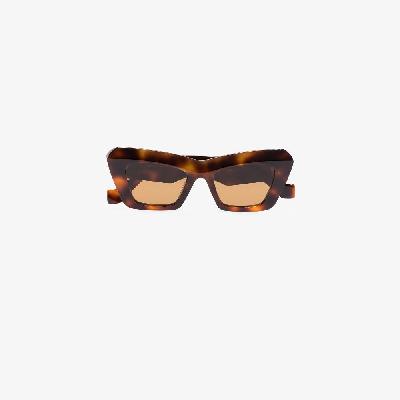 LOEWE - Brown Anagram Tortoiseshell Cat Eye Sunglasses