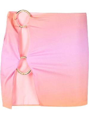 Louisa Ballou - Pink Double Ring Mini Skirt
