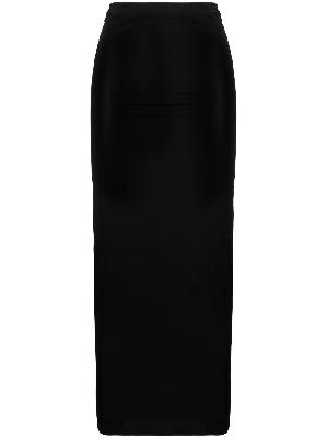Louisa Ballou - Black Strapless Midi Dress