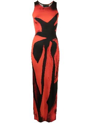 Louisa Ballou - Red Sea Breeze Abstract-Print Dress