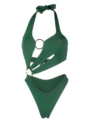 Louisa Ballou - Green Sex Wax Cut Out Swimsuit