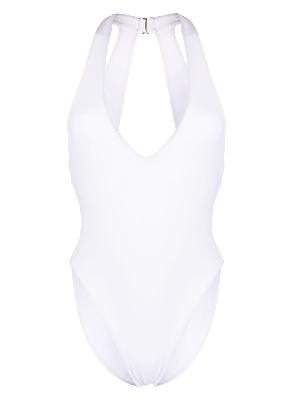 Louisa Ballou - White High Sea Cut-Out Swimsuit