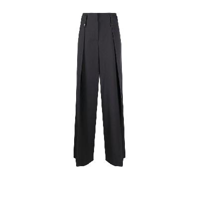 Low Classic - Blue Pleated Straight-Leg Trousers