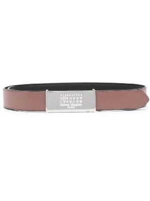 Maison Margiela - Brown Number Logo Leather Belt
