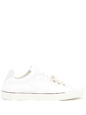 Maison Margiela - White Lace-Up Low-Top Sneakers