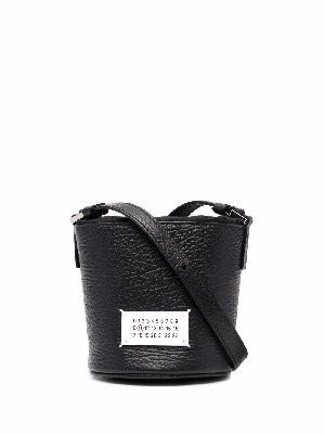 Maison Margiela - Black Logo Patch Leather Bucket Bag