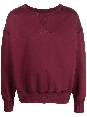 Maison Margiela - Red Logo Cotton Sweatshirt