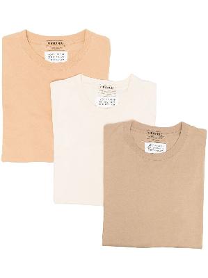 Maison Margiela - Neutral Short Sleeve T-Shirt Pack Of Three